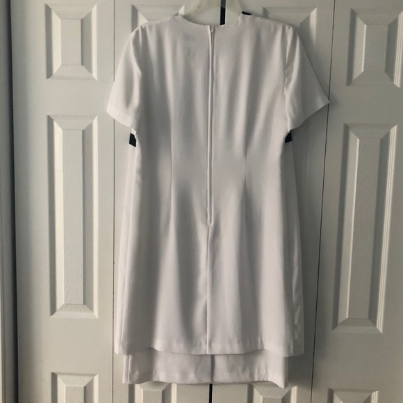 Vintage Periwinkle White Dress w/Attach Jacket 14 - Picture 2 of 11